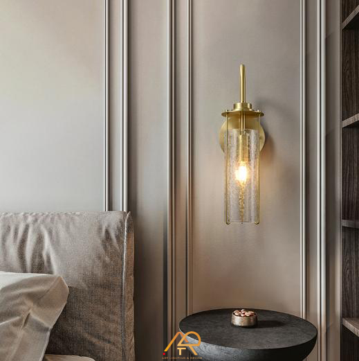  Đèn Tường Trụ Thủy Tin Mạ Vàng ART-8039