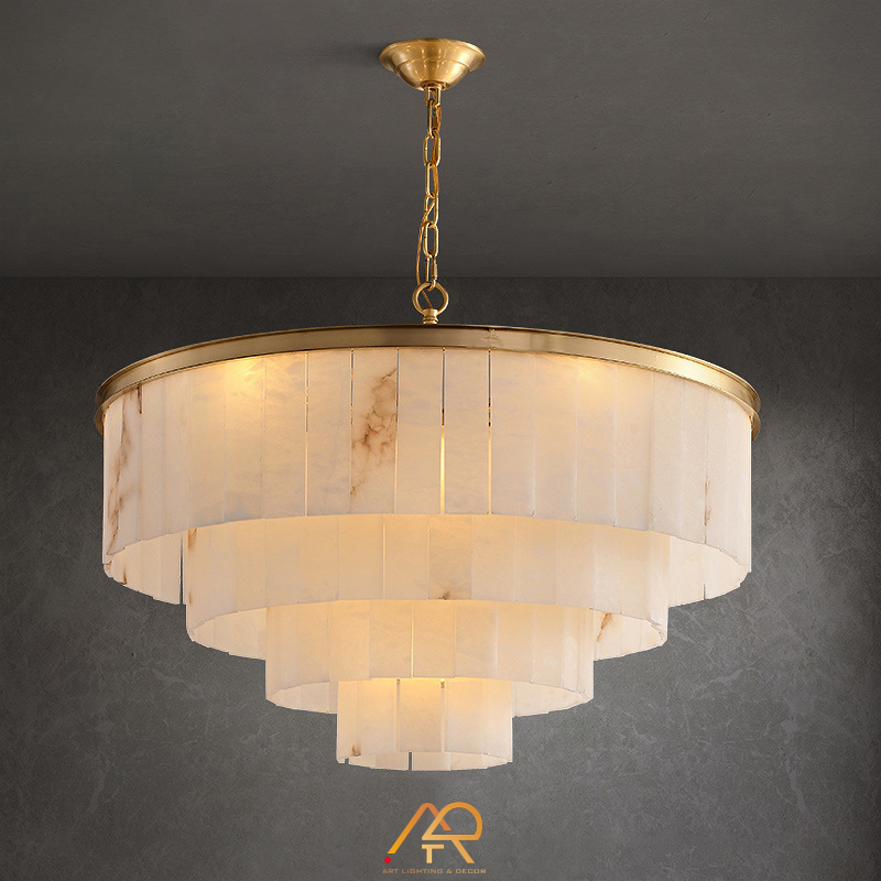  Đèn Chùm Đá Tầng Thác Ánh Sáng Aurora Cascade ART-7033
