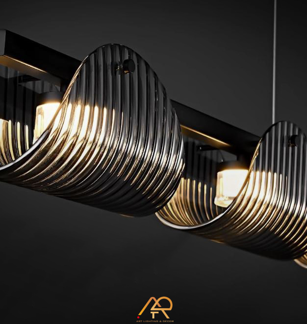 Đèn Thả Trần Nghệ Thuật Hiện Đại LUX Glass Wave Linear ART-4079
