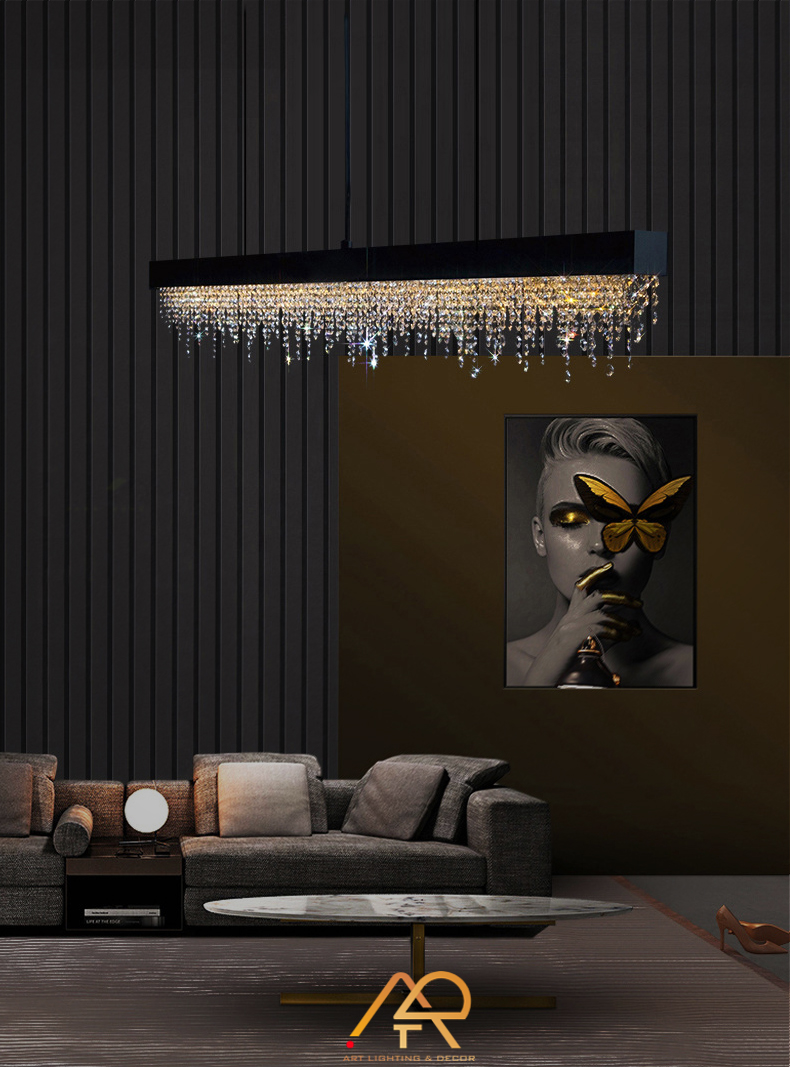 Đèn thả bàn ăn Pha Lê Dài Crystal Rain ART-4053
