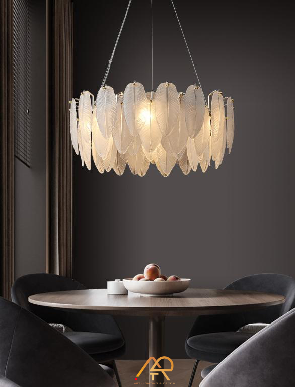 Đèn Chùm Lá Ngọc Sang Trọng ART-7066