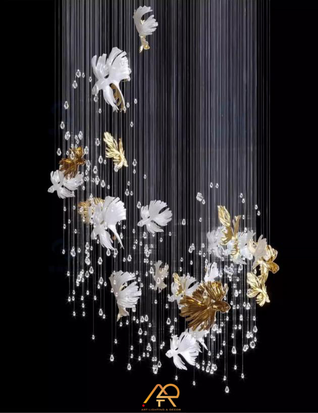 Đèn Chùm Thông Tầng Cao Cấp LUX Bird Symphony ART-5028
