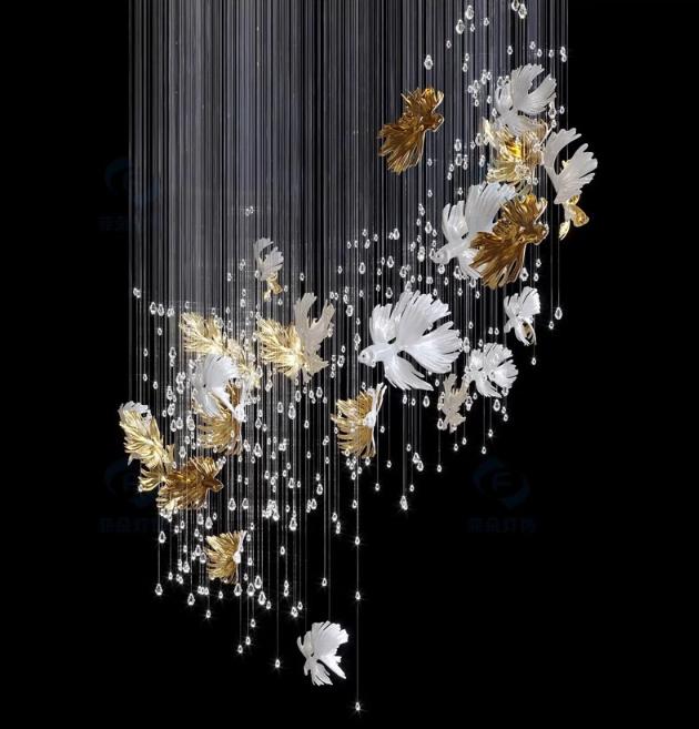 Đèn Chùm Thông Tầng Cao Cấp LUX Bird Symphony ART-5028