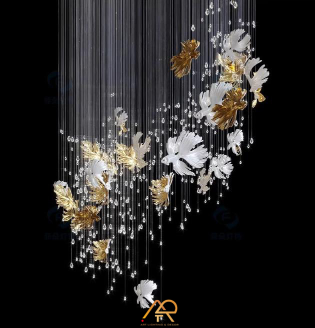 Đèn Chùm Thông Tầng Cao Cấp LUX Bird Symphony ART-5028