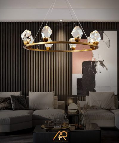 Đèn Chùm Pha Lê Vòng Ngọc Aurora Crown ART-7074