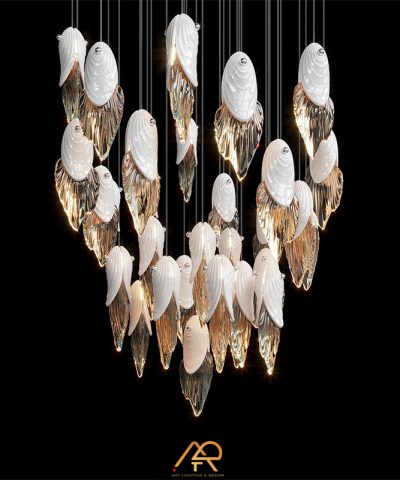 Đèn Chùm Thông Tầng Vỏ Sò Pha Lê Royal Shell ART-5020