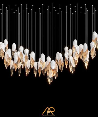 Đèn Chùm Thông Tầng Vỏ Sò Pha Lê Royal Shell ART-5020