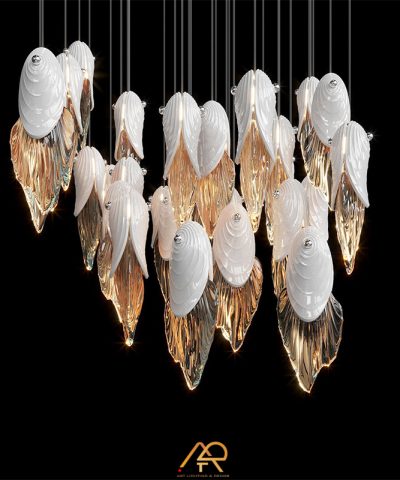 Đèn Chùm Thông Tầng Vỏ Sò Pha Lê Royal Shell ART-5020