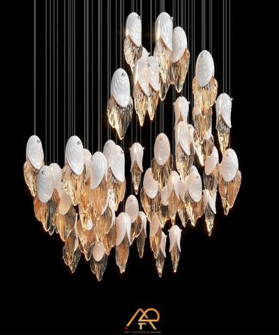 Đèn Chùm Thông Tầng Vỏ Sò Pha Lê Royal Shell ART-5020