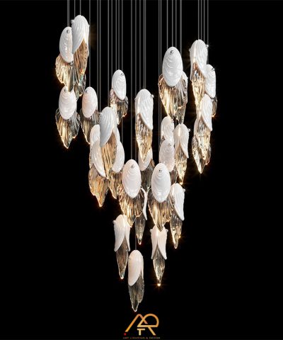 Đèn Chùm Thông Tầng Vỏ Sò Pha Lê Royal Shell ART-5020
