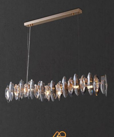 Đèn Thả Pha Lê Lá Vàng Dài Aurora Streamline ART-4074