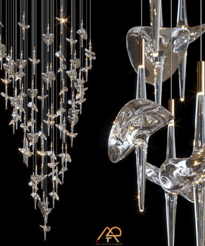 Đèn Chùm Thông Tầng Cao Cấp LUX Crystal Galaxy ART-5025