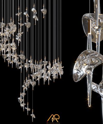 Đèn Chùm Thông Tầng Cao Cấp LUX Crystal Galaxy ART-5025