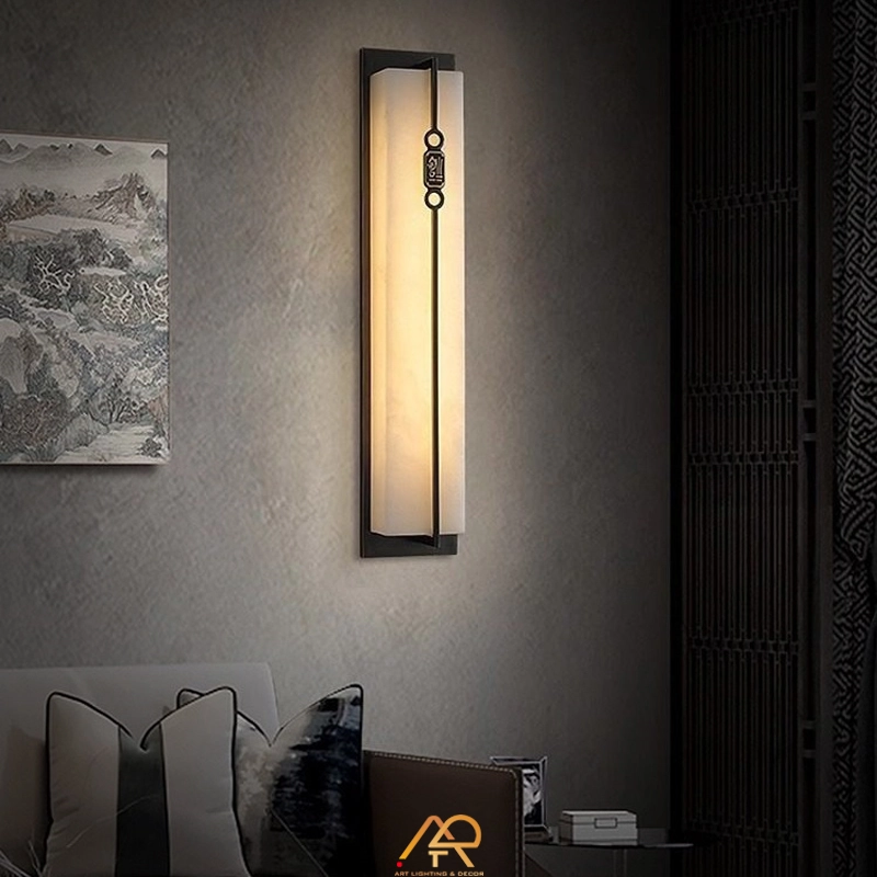 Đèn Tường Đồng Chao Đá Cẩm Thạch Cao Cấp ART-8014
