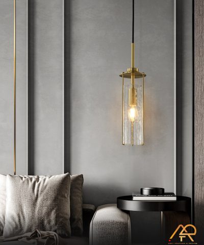 Đèn thả đồng chao thủy tinh ART4001