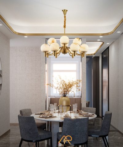 Đèn chùm đồng chao đá cẩm thạch tây ban nha cao cấp ART-7020