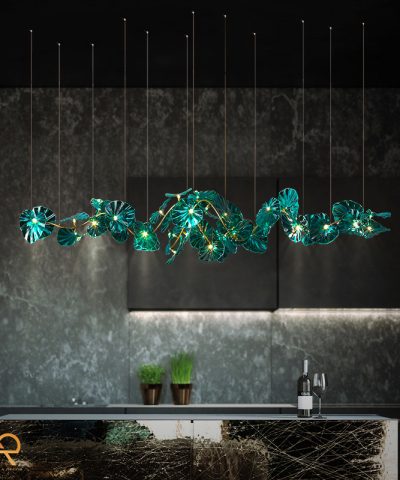 Đèn chùm lá sen nghệ thuật cho khách sạn ART 5015