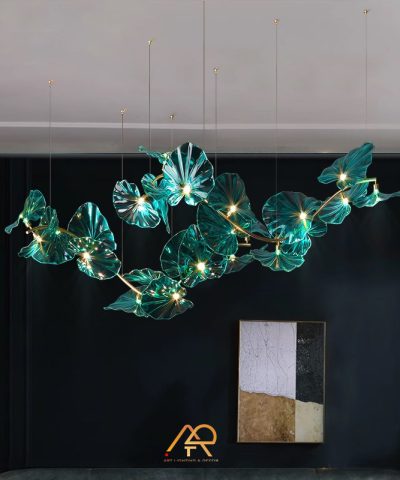 Đèn chùm lá sen nghệ thuật cho khách sạn ART 5015