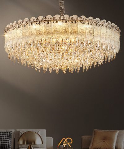 Đèn Chùm Pha Lê Viền Hoa Nghệ Thuật FLORIANA ART-7031