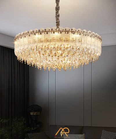 Đèn Chùm Pha Lê Viền Hoa Nghệ Thuật FLORIANA ART-7031