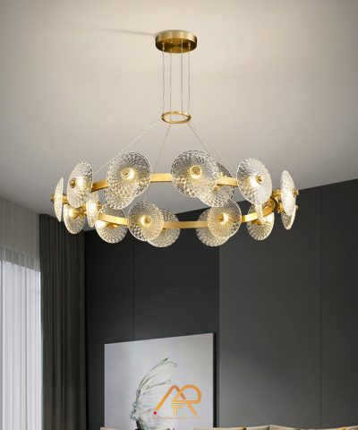 Đèn chùm phòng khách hiện đại