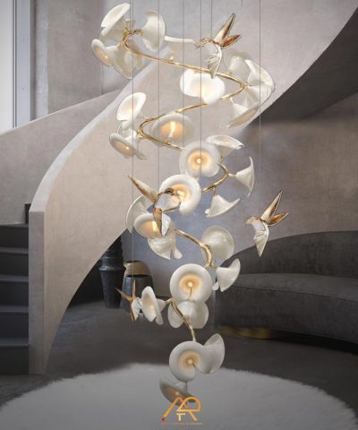 Đèn chùm thông tầng nghệ thuật  ART-5018