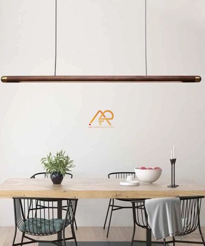 Đèn thả bàn ăn màu gỗ óc chó cao cấp ART-005
