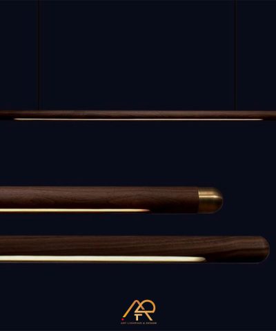 Đèn thả bàn ăn màu gỗ óc chó cao cấp ART-005