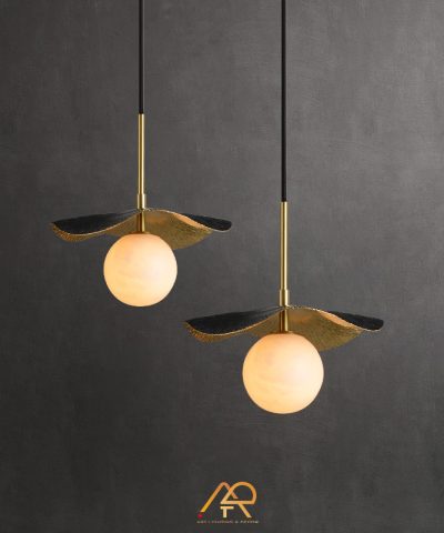 Đèn thả đồng chao đá nghệ thuật ART4012