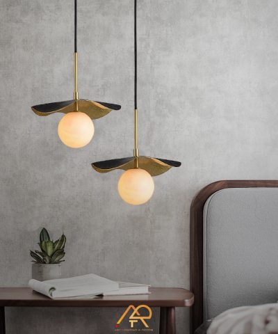 Đèn thả đồng chao đá nghệ thuật ART4012