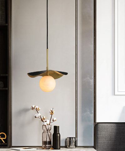 Đèn thả đồng chao đá nghệ thuật ART4012