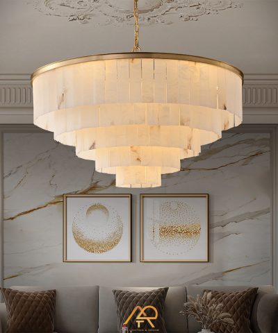 Đèn Chùm Đá Tầng Thác Ánh Sáng Aurora Cascade ART-7033