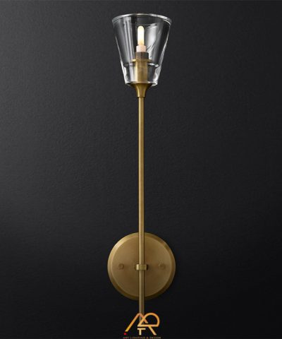 Đèn Vách Thủy Tinh Nến Đồng Aurora Elegance ART-8019