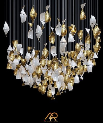 Đèn Chùm Thông Tầng Cao Cấp LUX Origami Vortex ART-5027