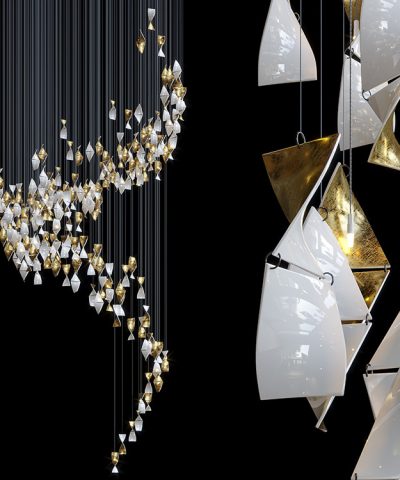 Đèn Chùm Thông Tầng Cao Cấp LUX Origami Vortex ART-5027