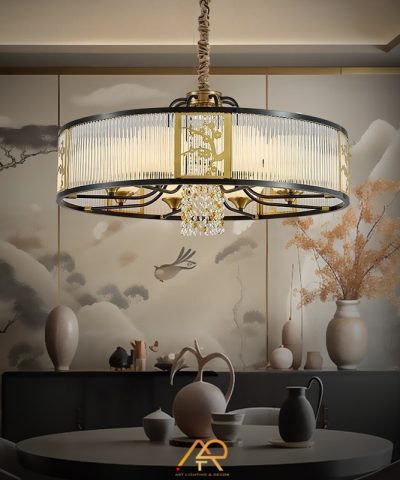 Đèn Chùm Phong Cách Đông Dương Ngọc Lan Luxe ART-7046
