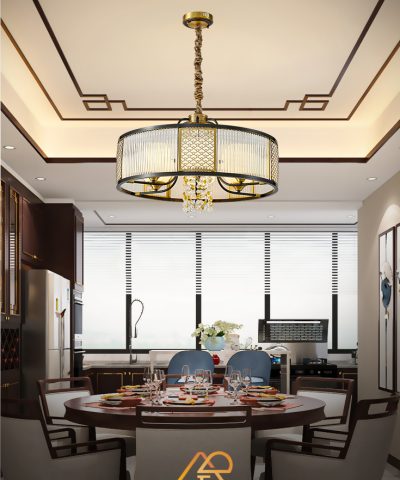 Đèn Chùm Phong Cách Đông Dương Ngọc Lan Luxe ART-7046