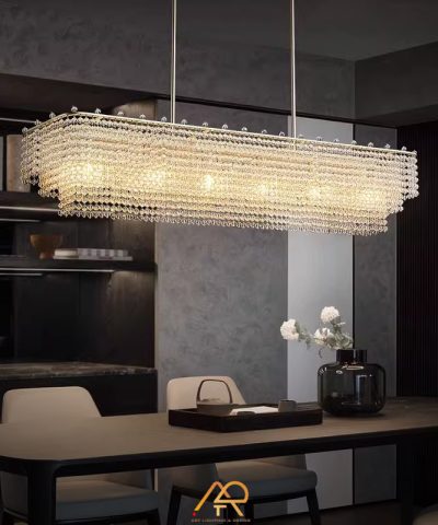 Đèn Chùm Pha Lê Dài Glamour Cascade Luxe ART-7048