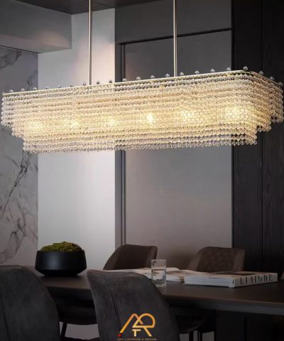 Đèn Chùm Pha Lê Dài Glamour Cascade Luxe ART-7048