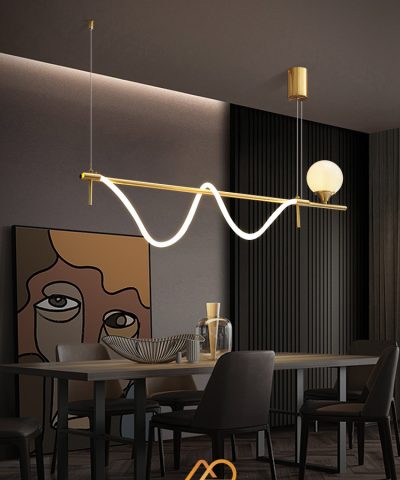 Đèn Thả Trang Trí Sóng Lượn Ánh Vàng Lumina Wave ART-4057
