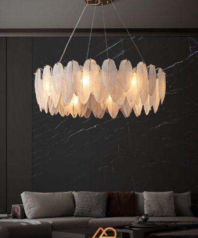Đèn Chùm Lá Ngọc Sang Trọng ART-7066
