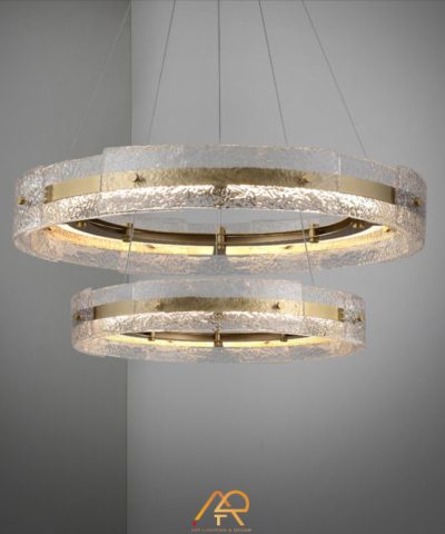 Đèn Chùm Pha Lê Vòng Ánh Kim Chandelier ART-7051