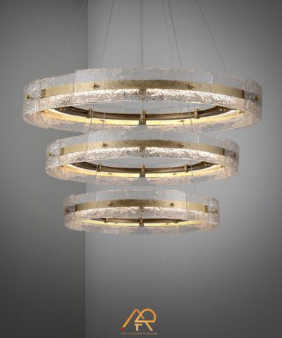 Đèn Chùm Pha Lê Vòng Ánh Kim Chandelier ART-7051