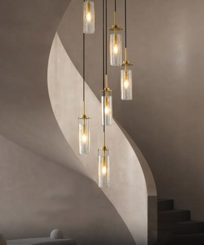 Đèn Thả Thủy Tinh Trụ Vàng Sang Trọng ART-4068