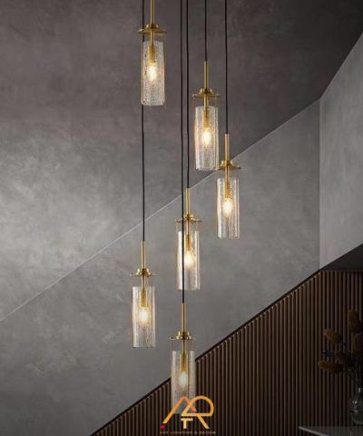 Đèn Thả Thủy Tinh Trụ Vàng Sang Trọng ART-4068