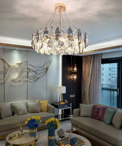 Đèn Chùm Pha Lê Lá Treo Aurora Graceful Dining ART-7077