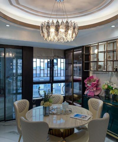 Đèn Chùm Pha Lê Lá Treo Aurora Graceful Dining ART-7077