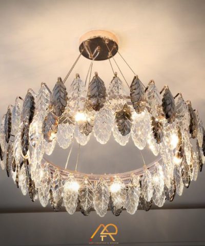 Đèn Chùm Pha Lê Lá Treo Aurora Graceful Dining ART-7077