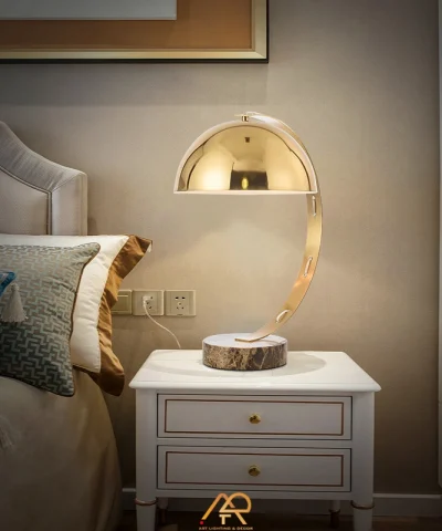 Đèn Tab Đầu Giường Chân Đá Cẩm Thạch ART-2052