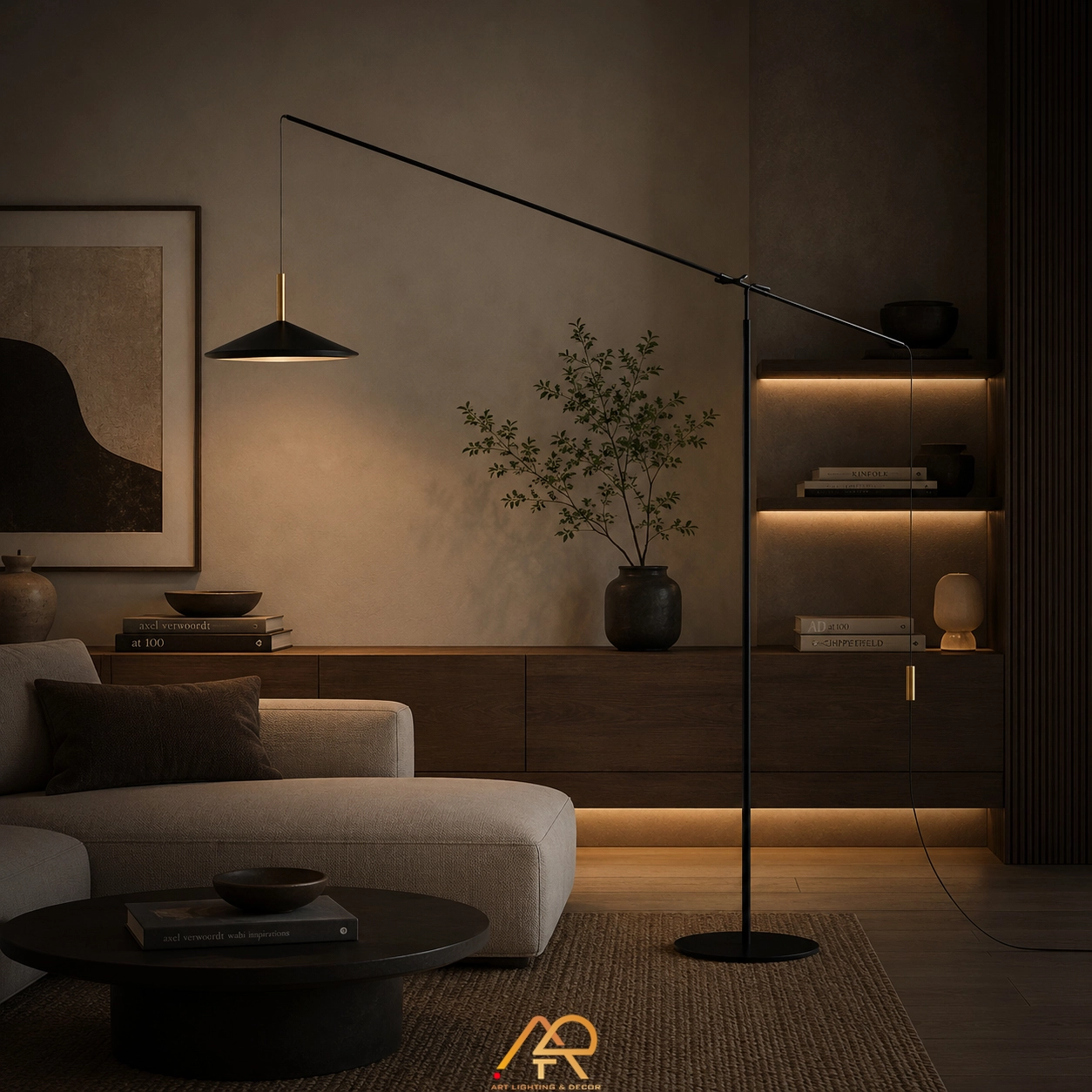 Đèn Cây Đứng Dáng Câu Cá Hiện Đại ART-2081